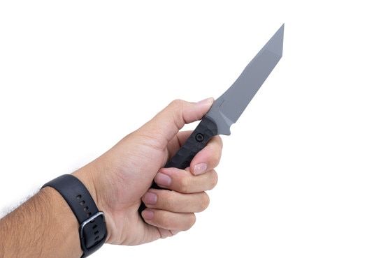 4" fixed blade knife constructed from hardened M4 steel.